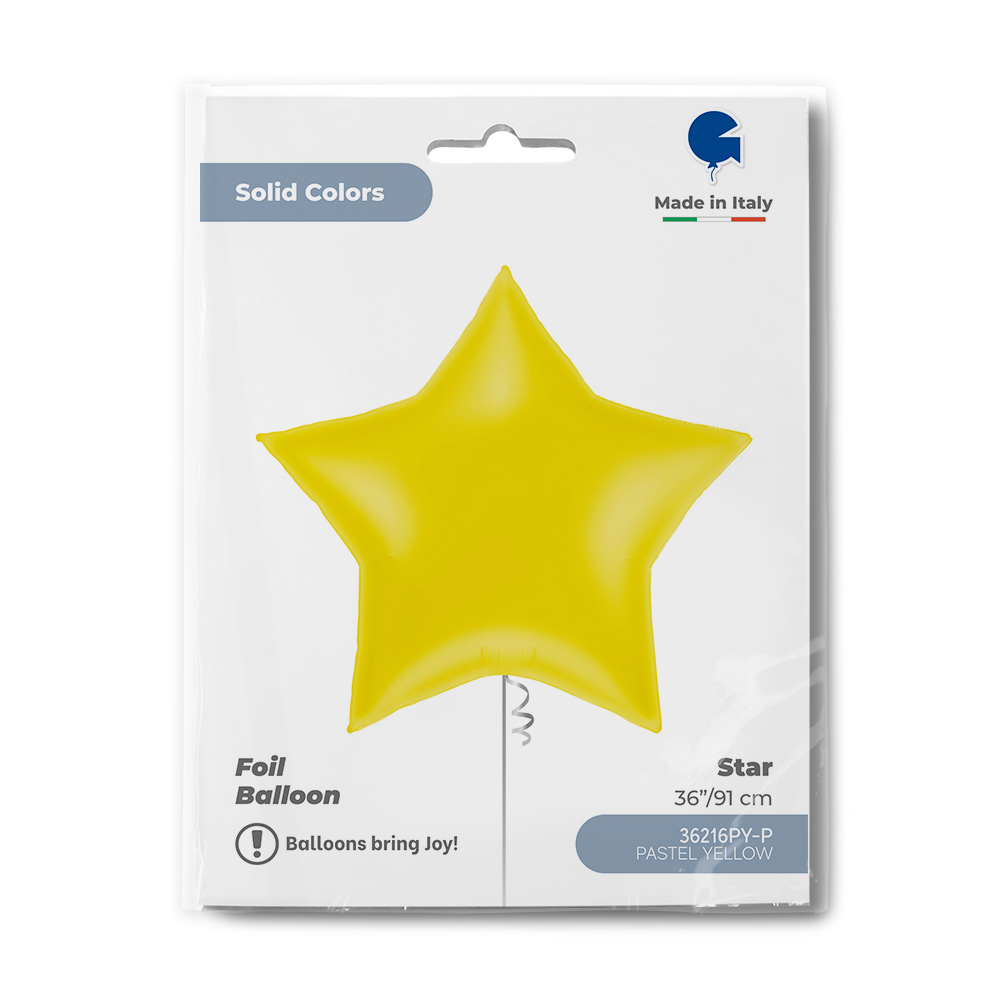 Шар (36''/91 см) Звезда, Светлое золото, 1 шт. в уп.