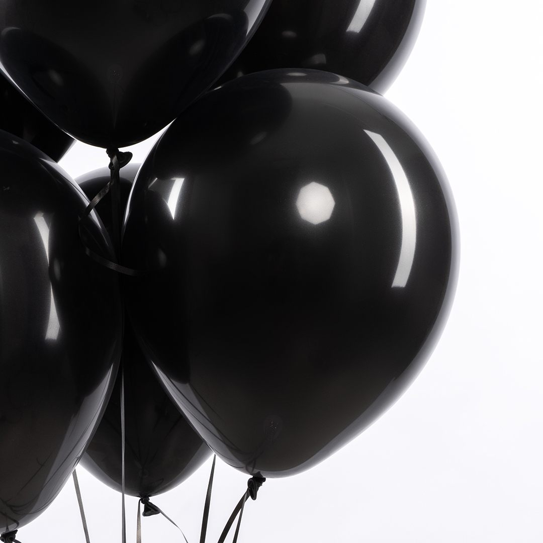 Шар (12''/30 см), Черный, пастель, 100 шт.