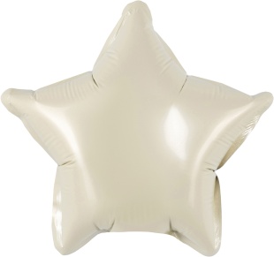 Шар с клапаном (5''/13 см) Микро-звезда, Кремовый, Сатин, 1 шт.