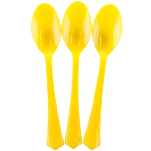 Ложки, Премиум, Желтый, 16 см, 10 шт. в упак. 