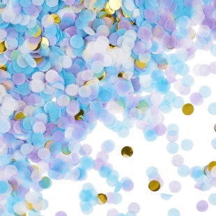 Конфетти купаж, Круг, фольга и тишью, Классный микс, Металлик, 1 см, 50 г.