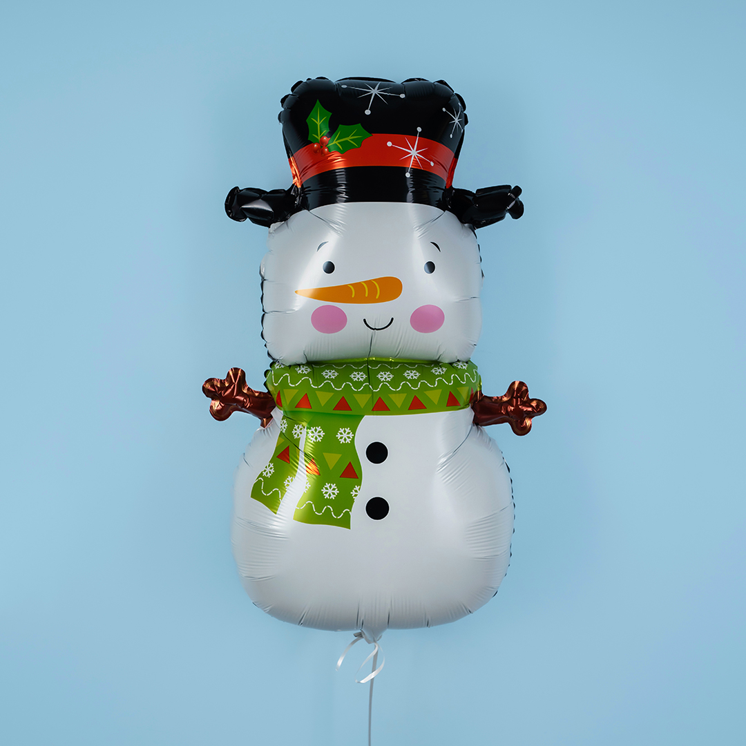 Шар (31''/79 см) Фигура, Снеговик в шляпе, 1 шт.