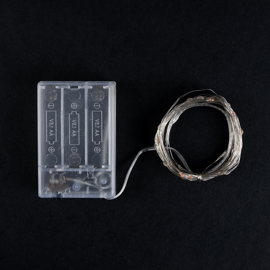 Светодиодная гирлянда, Роса 50 Led, IP14, 5 м. Красный, 1 шт.