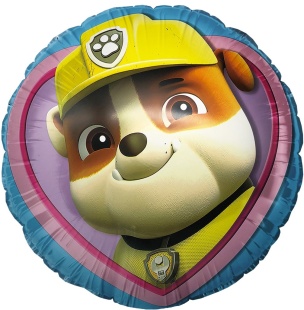 Шар (18''/46 см) Круг, Щенок Строитель, 1 шт. в уп.
