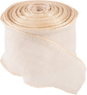 Лента тканевая (4 см*9,14 м) Нежная волна, Кремовый, 1 шт.