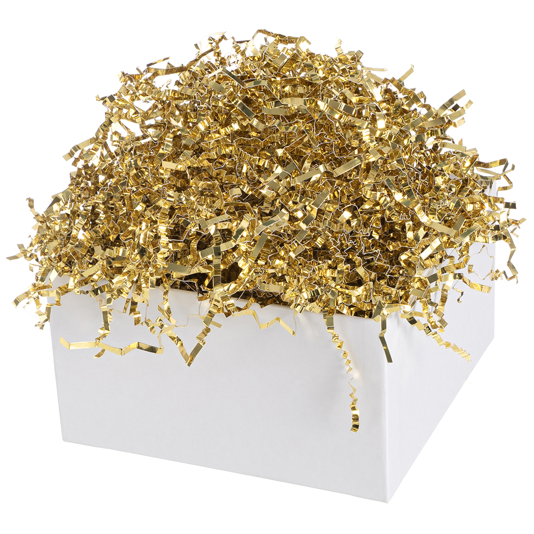 Наполнитель для коробок, Подарочная Классика, ПП, Золото, Металлик, 50 г.