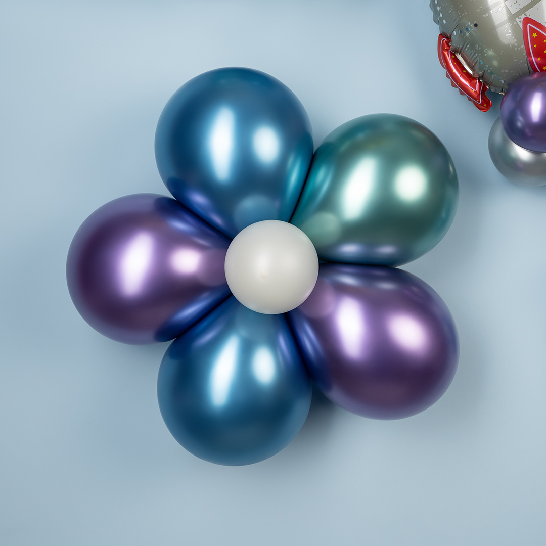 Шар (10''/25 см), Зеленый, хром, 50 шт.