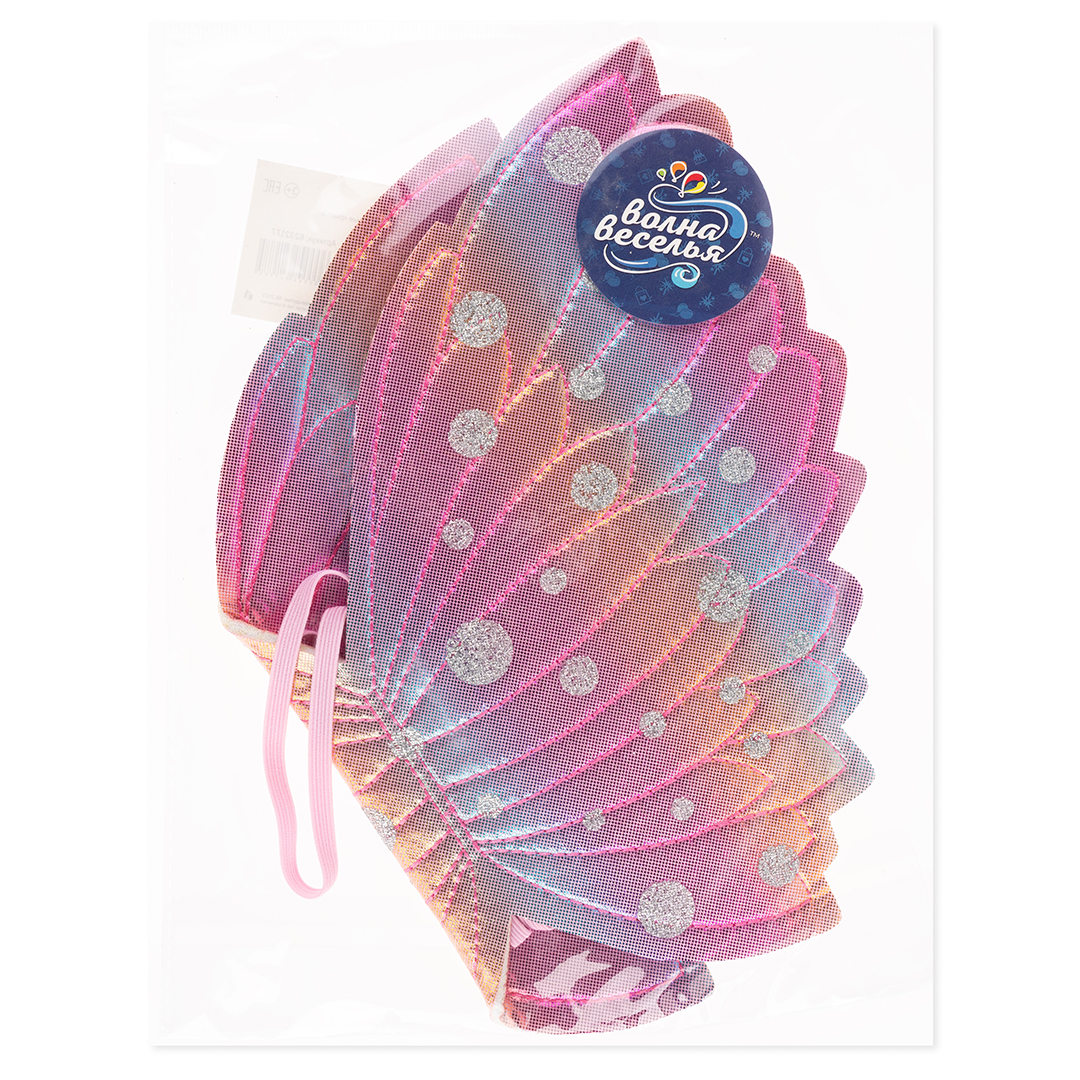 Крылья, Ангел, Нежная радуга, Металлик, 34*25 см, 1 шт. 