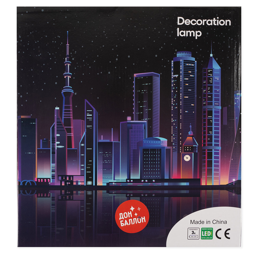 Световая фигура Единорог, 33*33 см. Розовый/Белый, 1 шт.