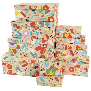 Набор коробок Классный праздник, 33*20*13 см, 10 шт. в упак. 