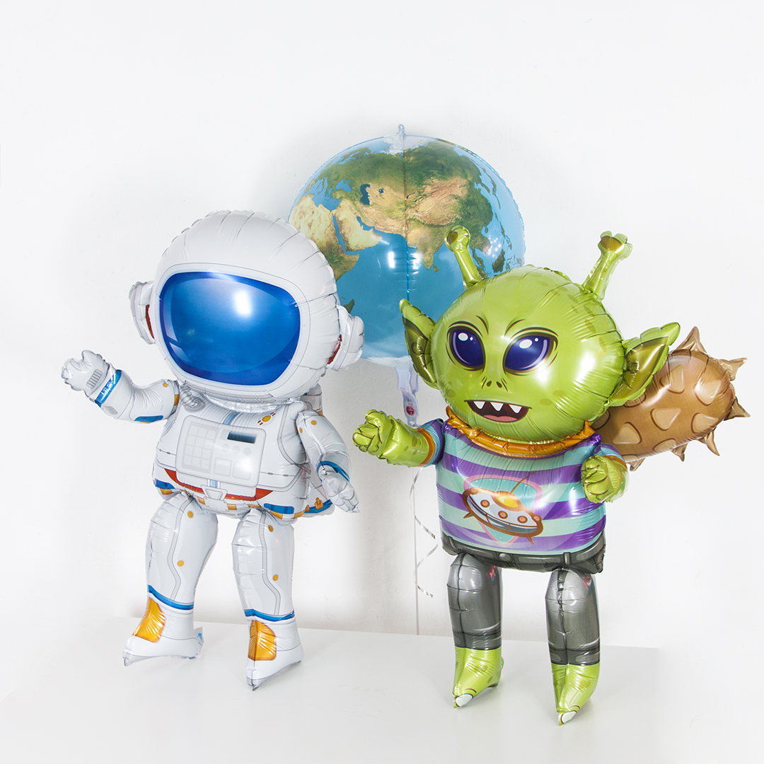 Шар (30''/76 см) Фигура 3D, Космонавт, 1 шт. в уп.