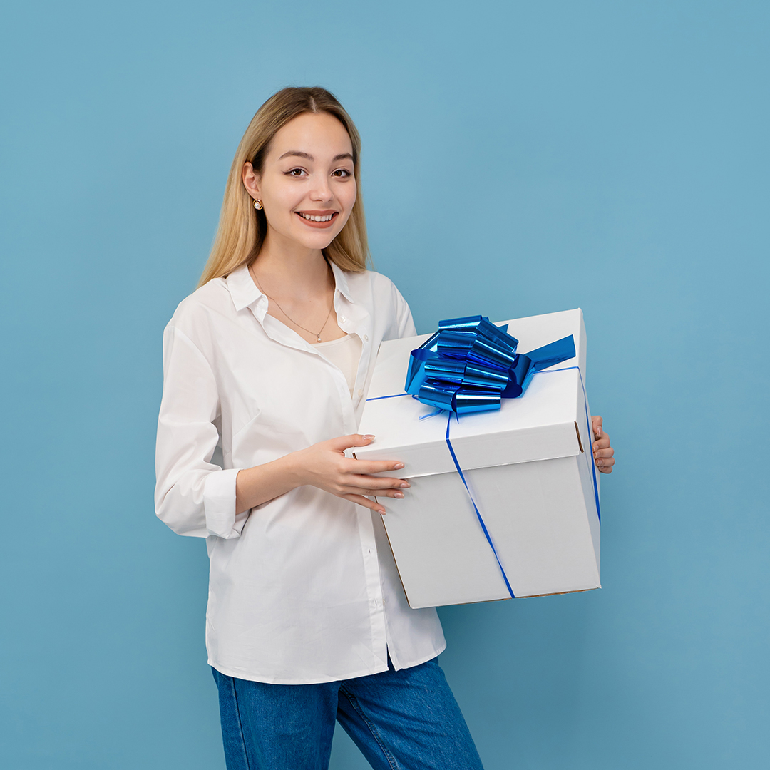 Бант Шар, Синий, Металлик, 21 см, 1 шт. в упак. 