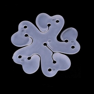 Фиксатор для шаров Цветок, 6,5 см. Прозрачный, 10 шт.