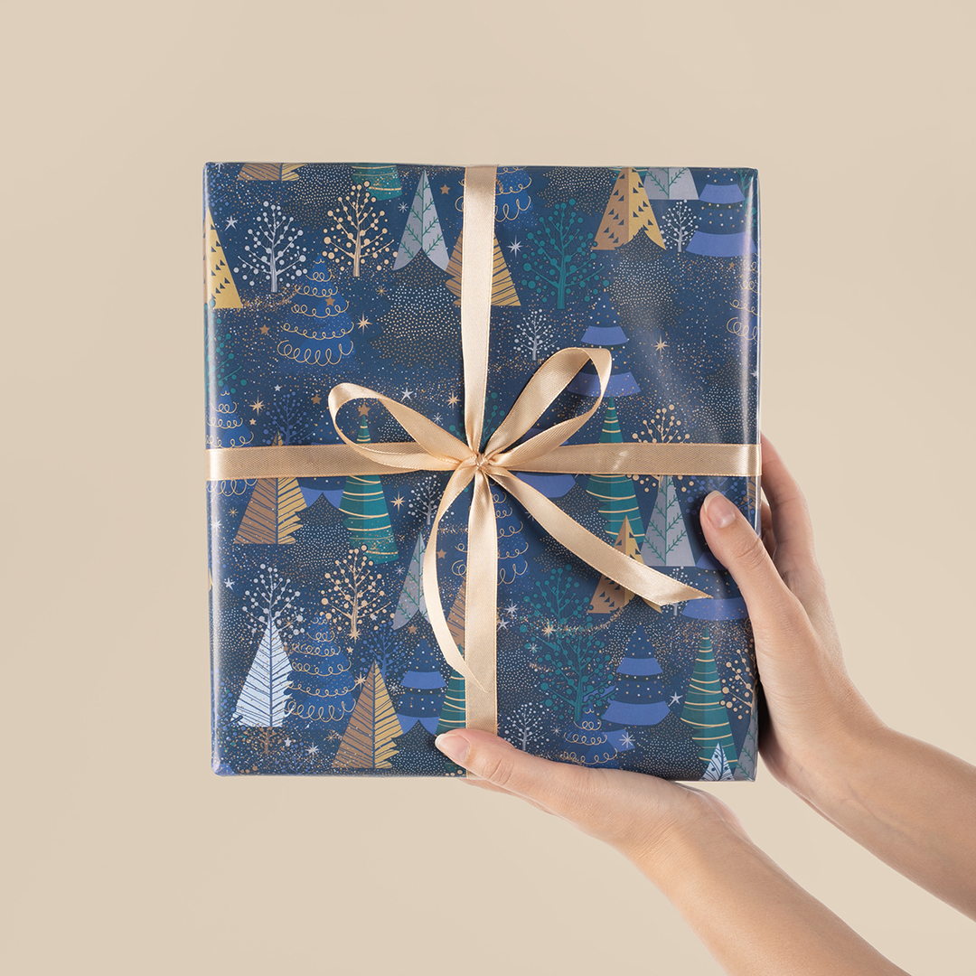 Упаковочная бумага (0,7*1 м) Сказочный лес, 1 шт.