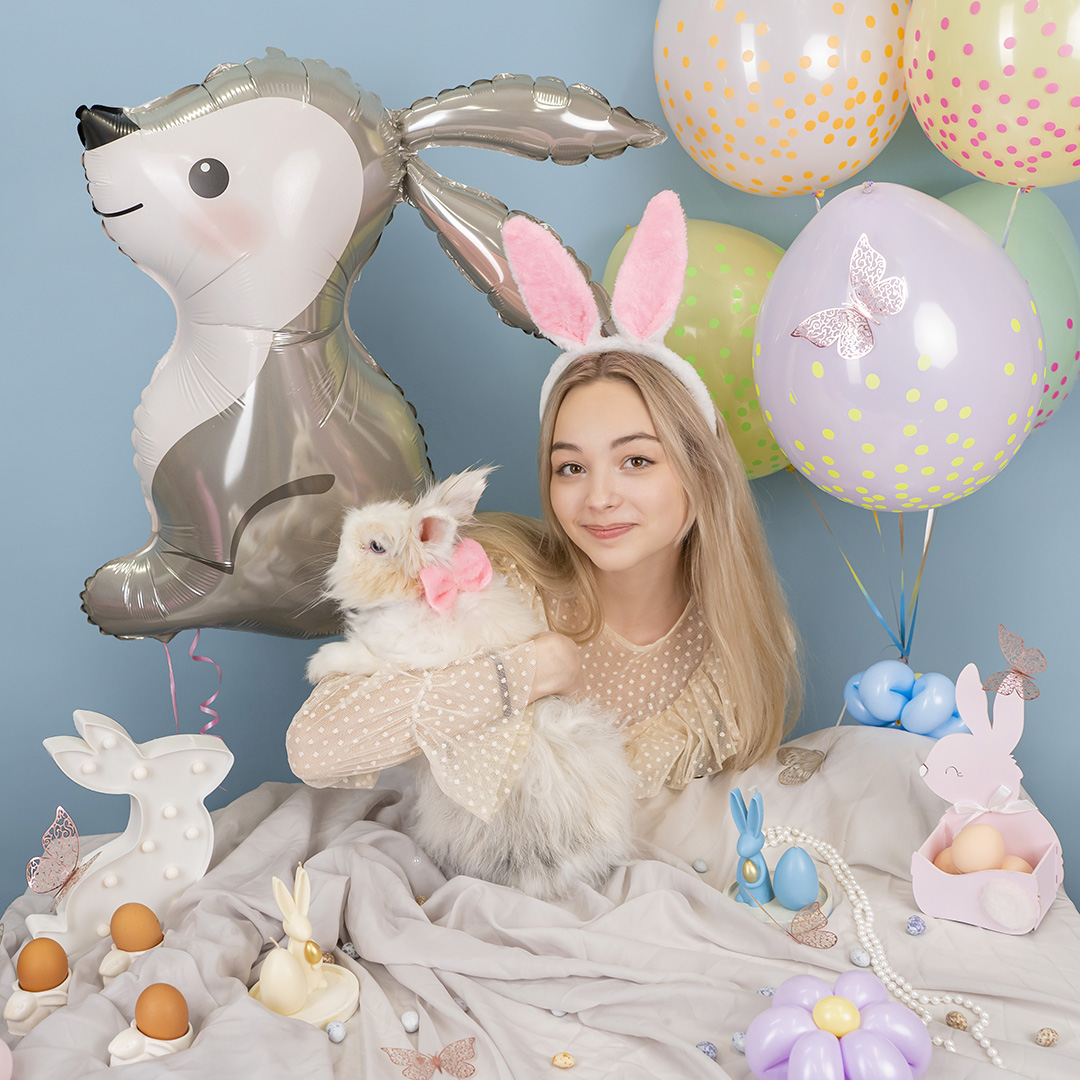 Световая фигура Кролик, 18*24*3,3 см. Белый, 1 шт.