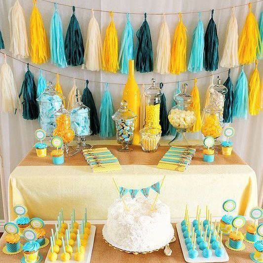 Гирлянда Тассел, Желтый, 35*12 см, 12 листов.