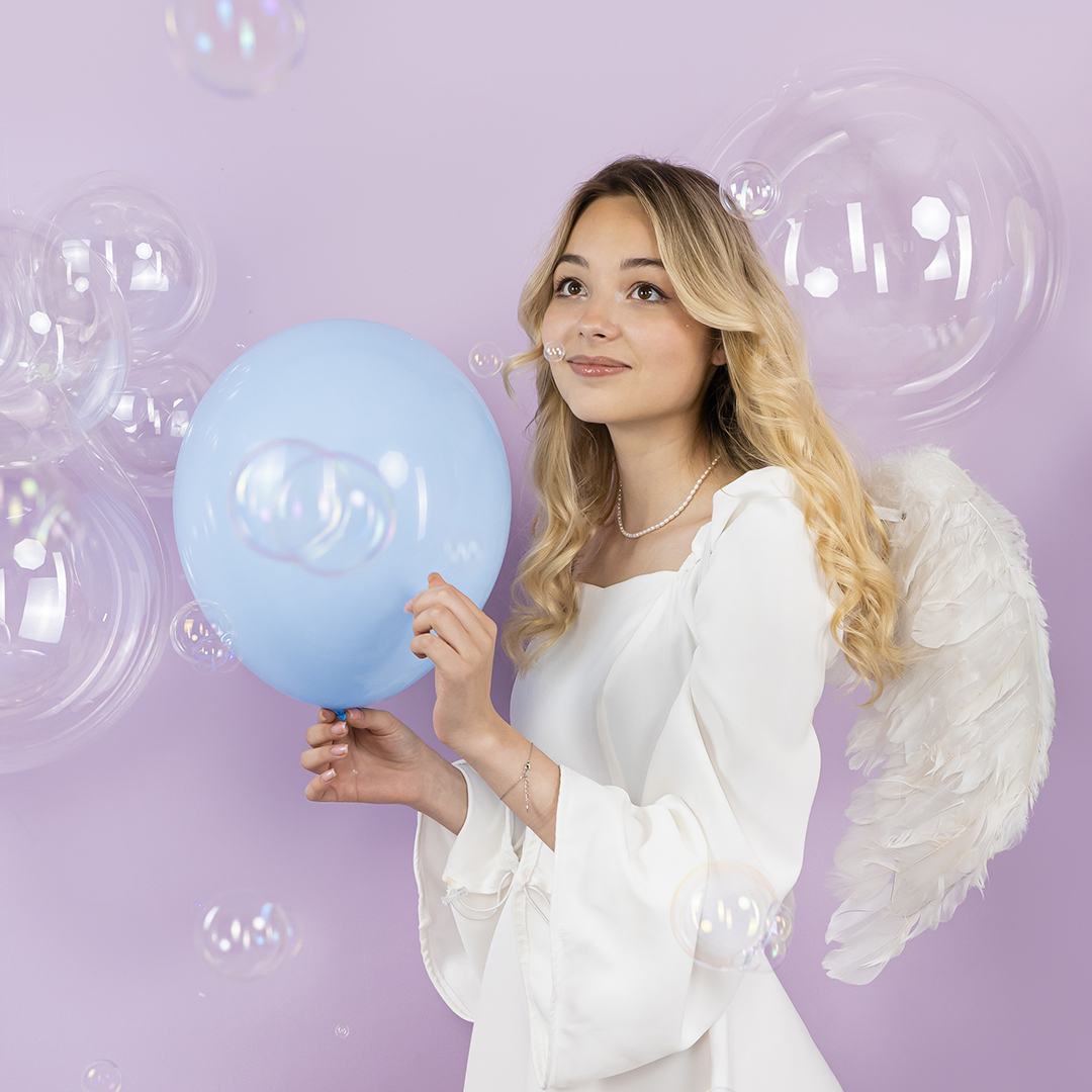 Шар (18''/46 см), Нежно-голубой, макарунс, 10 шт.