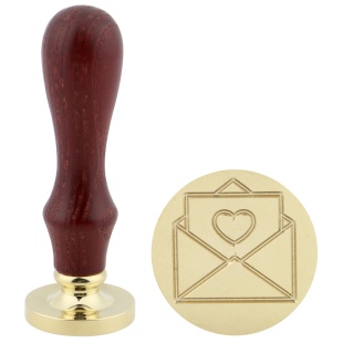 Штамп для сургучной печати Любовное послание, 3 см. Коричневый, 1 шт.
