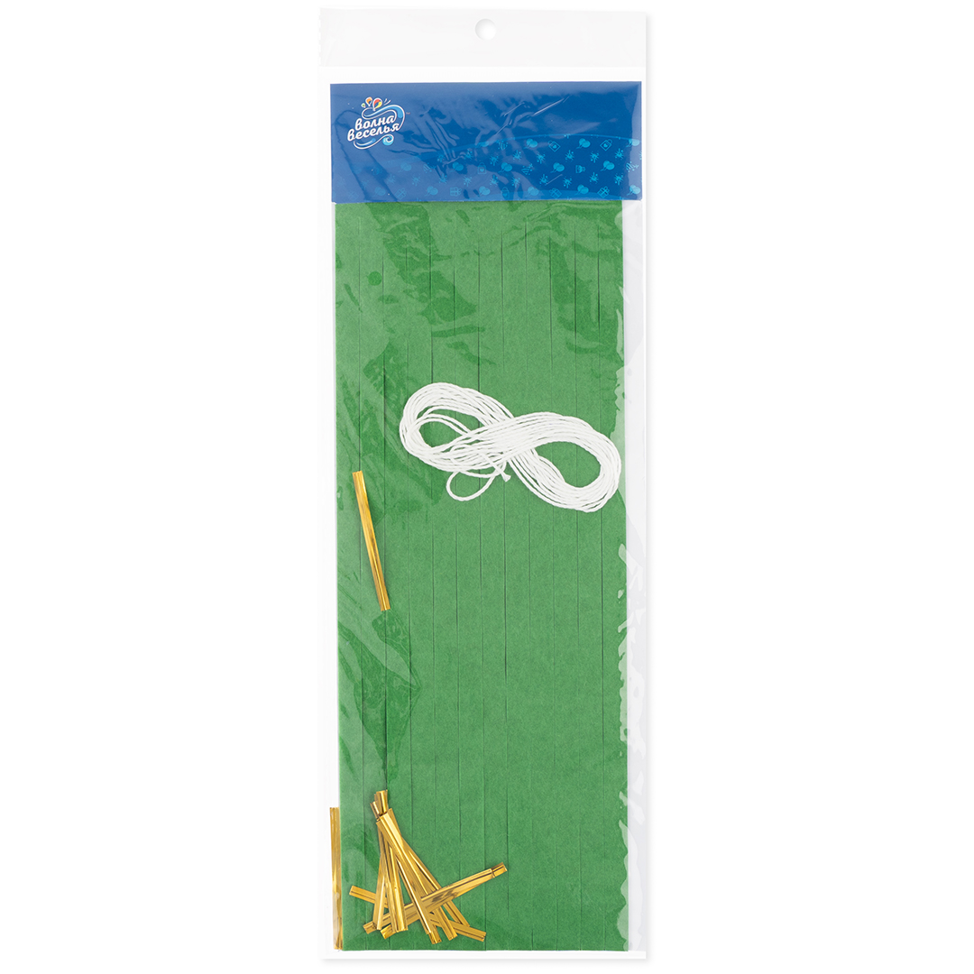 Гирлянда Тассел, Темно-зеленый, 35*12 см, 12 листов.