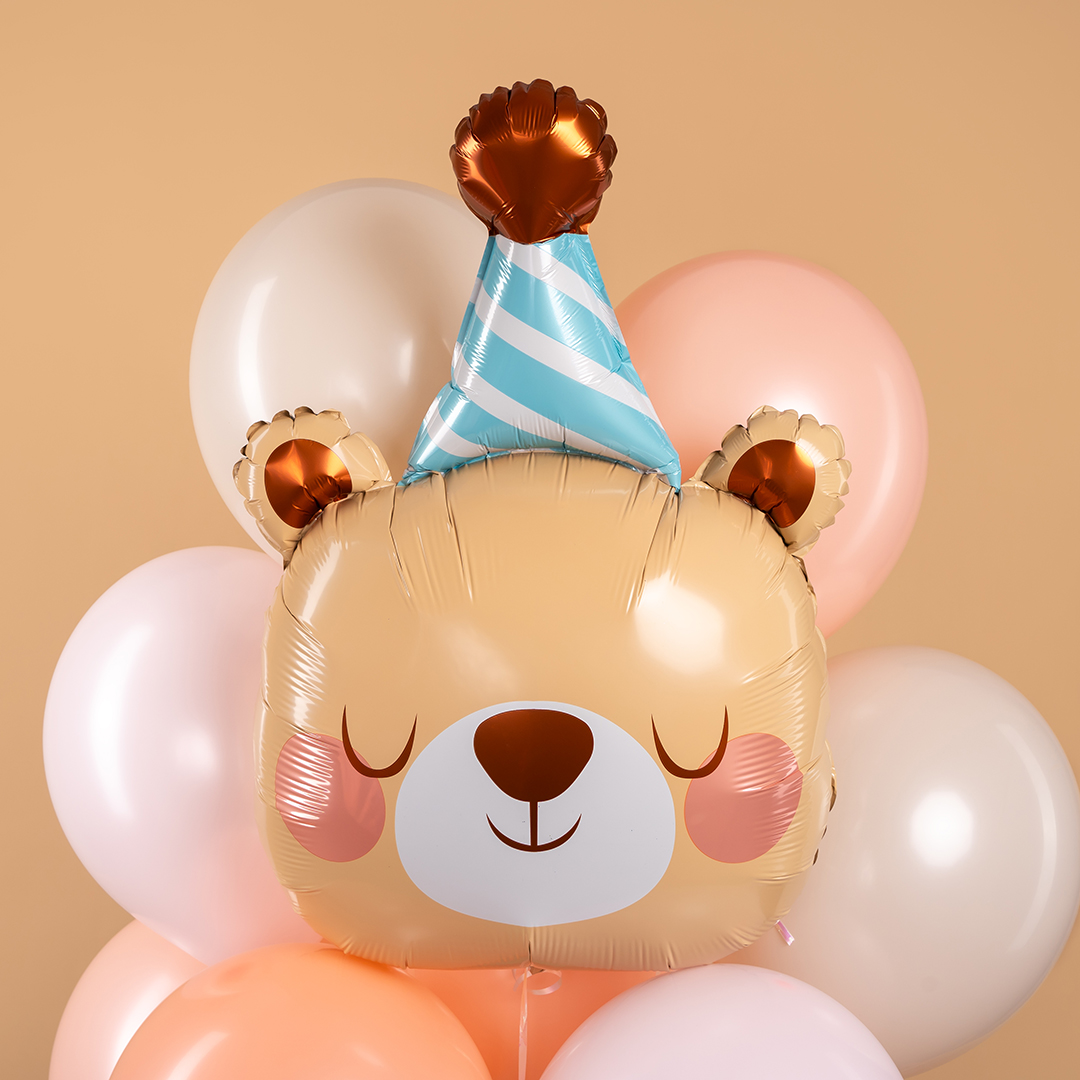 Шар (30''/76 см) Фигура, Мишка в колпачке, 1 шт.