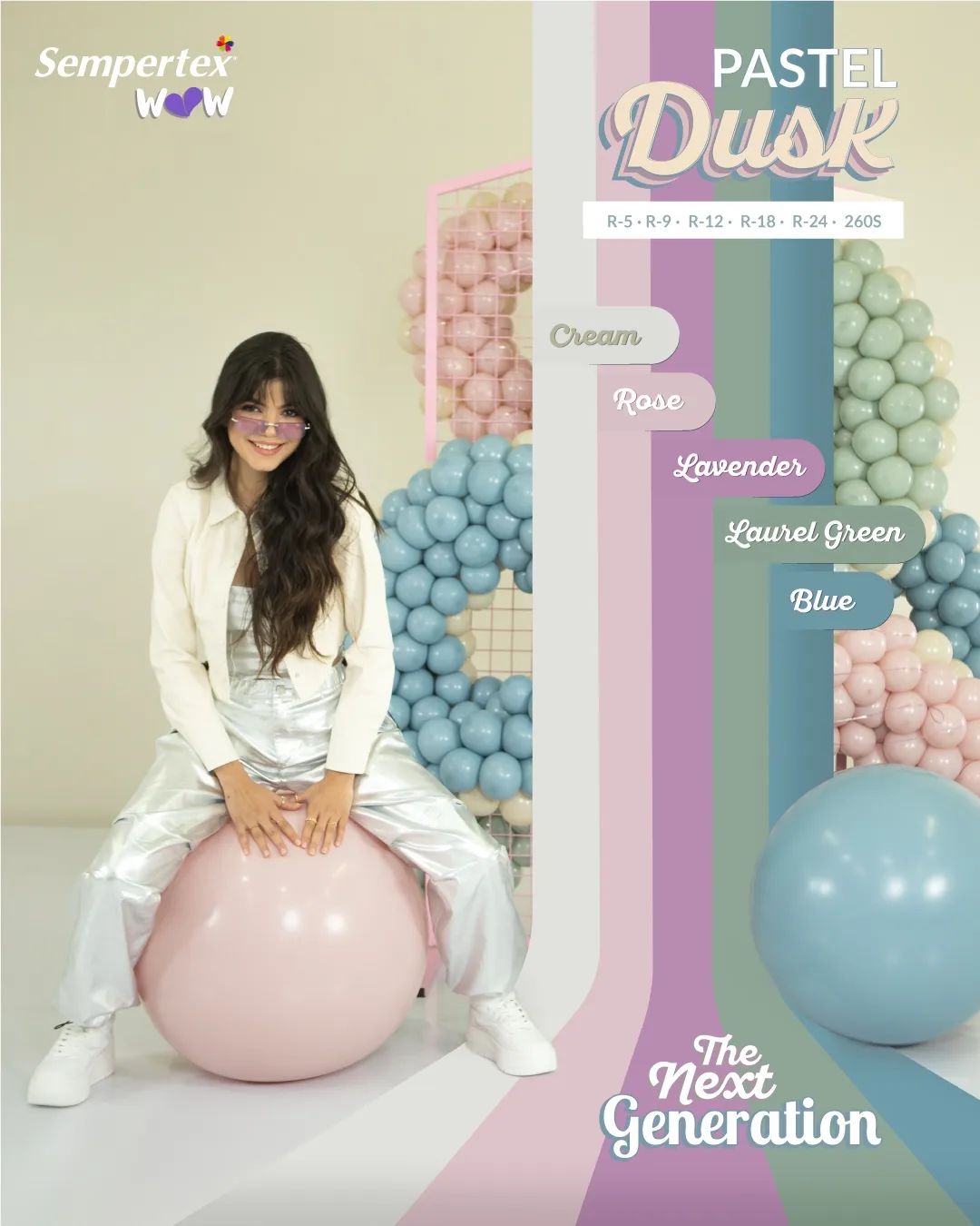 Шар (18''/46 см), Лаванда (150), пастель ретро, 25 шт.