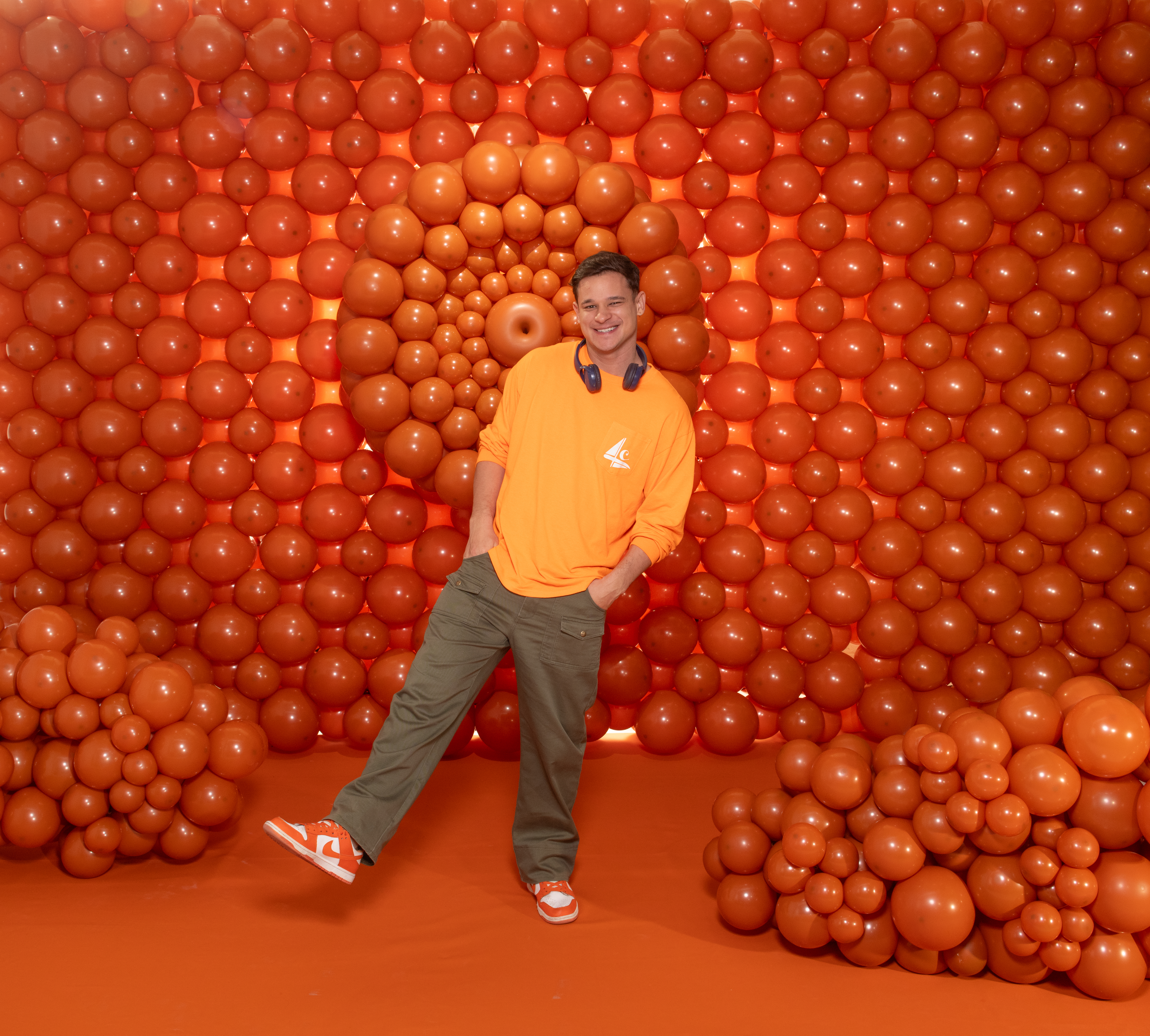 Шар (24''/61 см), Оранжевый закат (062), пастель, 3 шт.