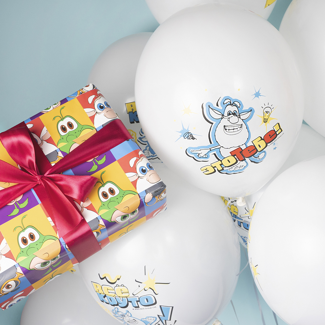 Шар (12''/30 см) Буба, Белый, пастель, 1 ст, 25 шт.