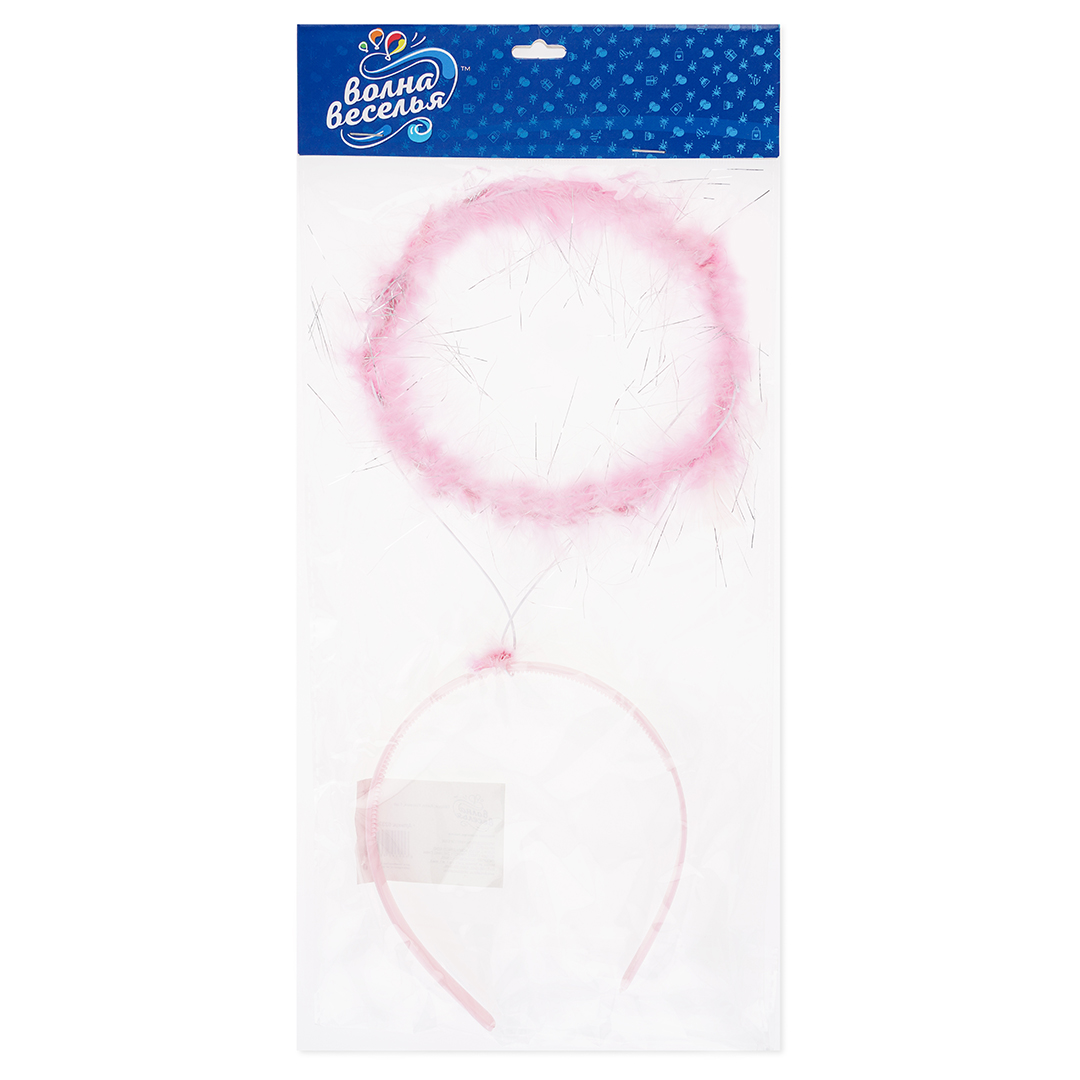 Ободок, Ангел, Розовый, 1 шт. 