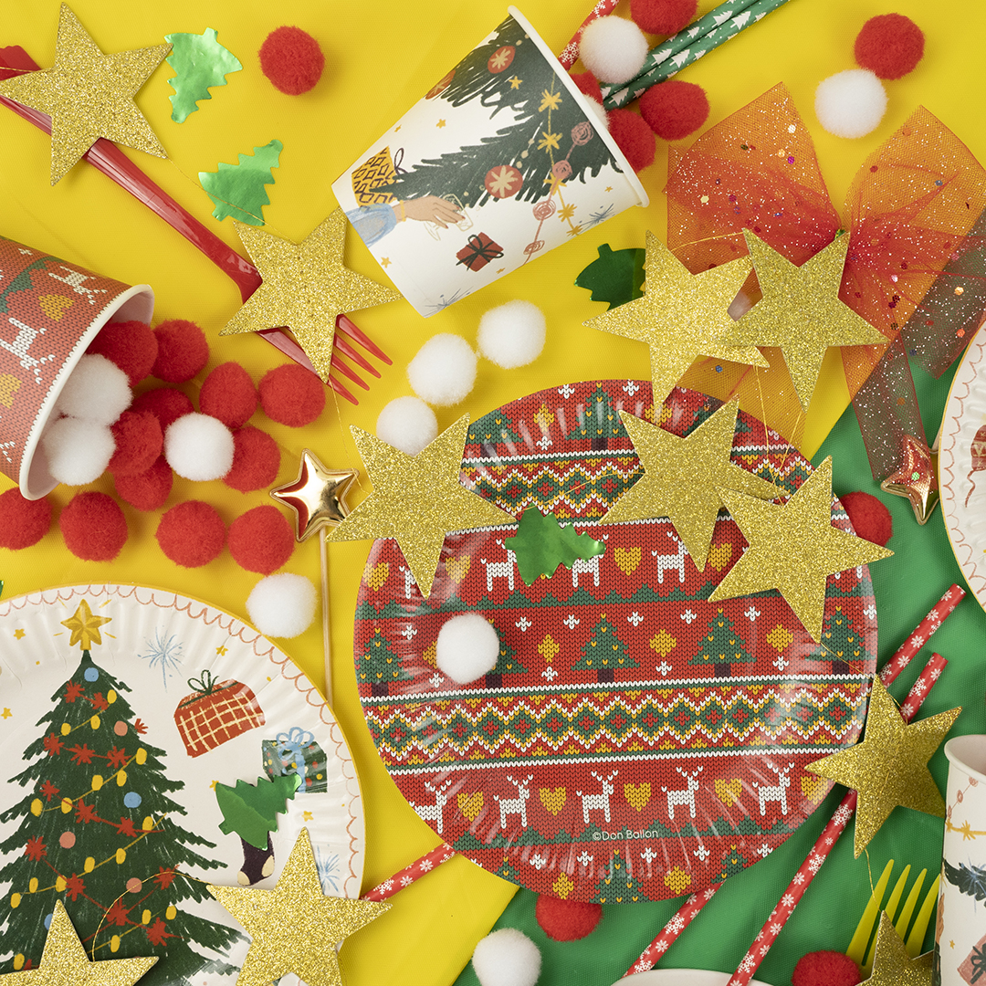 Тарелки (7''/18 см) Новогодний орнамент, 6 шт.