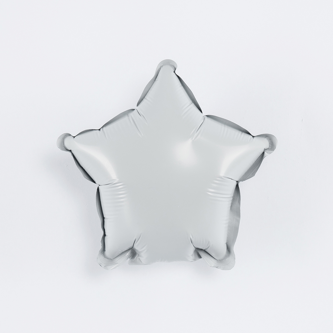 Шар с клапаном (5''/13 см) Микро-звезда, Белый, 1 шт.