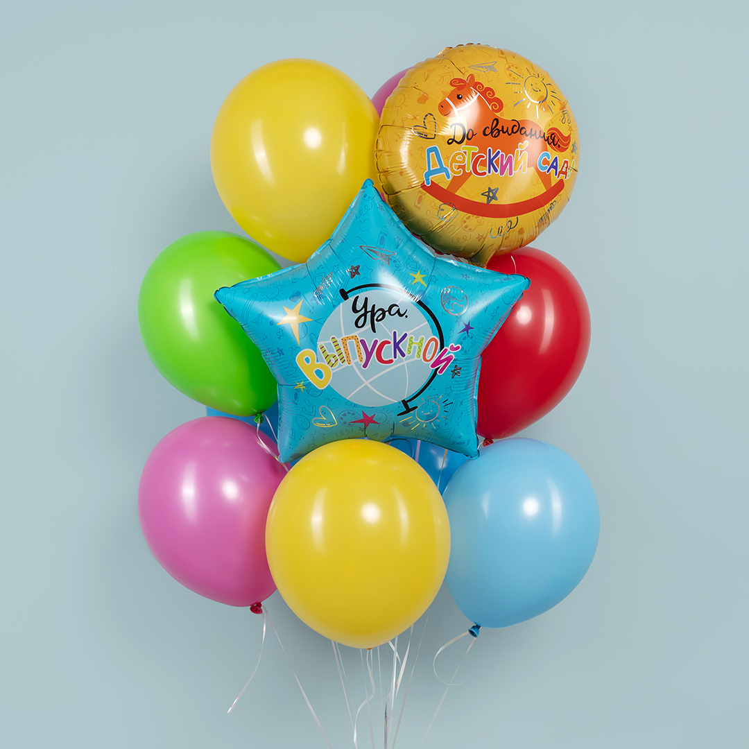 Шар (22''/56 см) Звезда, Ура, Выпускной!, 1 шт. в уп.