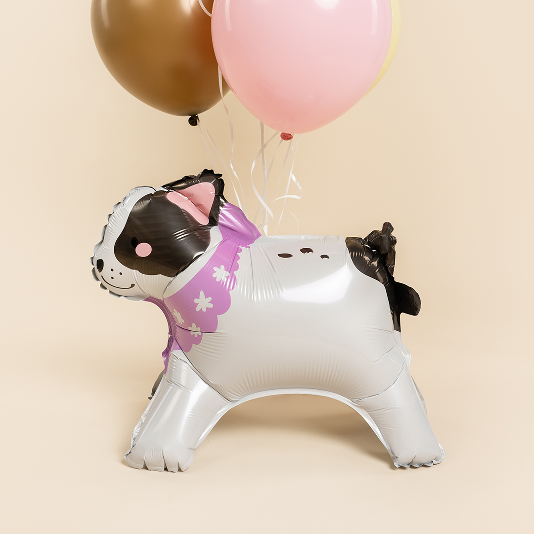 Шар (21''/53 см) Фигура 3D, Бульдог, 1 шт. в уп.