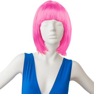 Парик карнавальный, 110 гр, Каре, Розовый, 1 шт. в упак. 