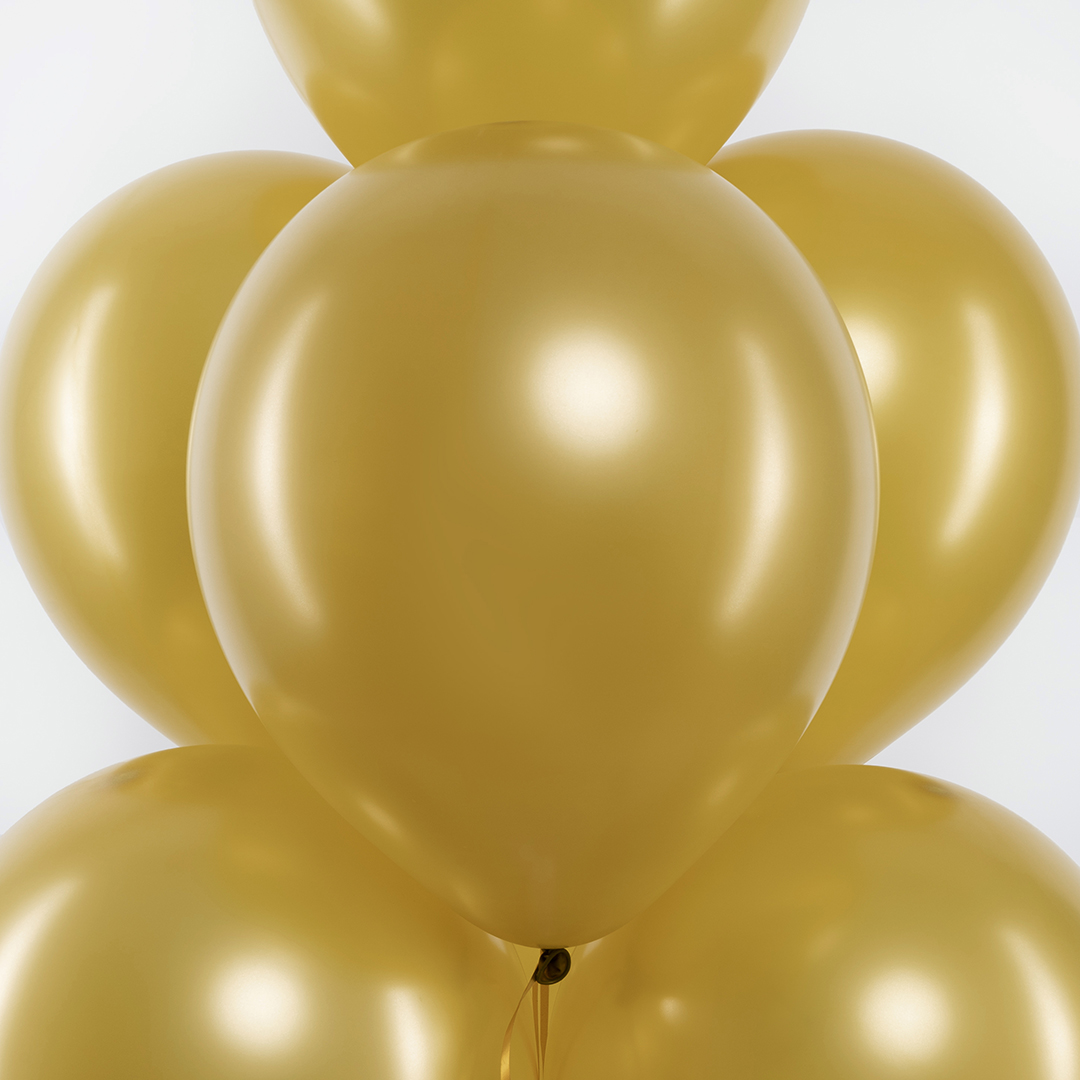 Шар (12''/30 см), Золото, металлик, 100 шт.