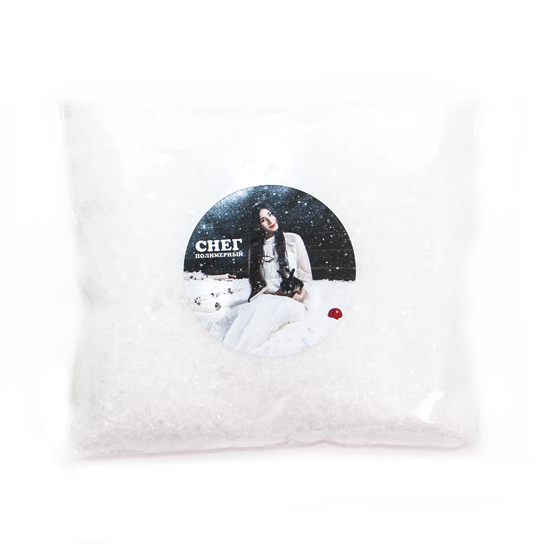 Снег полимерный для декорирования, Прозрачный, 200 г.