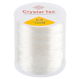 Нить эластичная (резинка) (0,8 мм*100 м) Прозрачный, 1 шт.