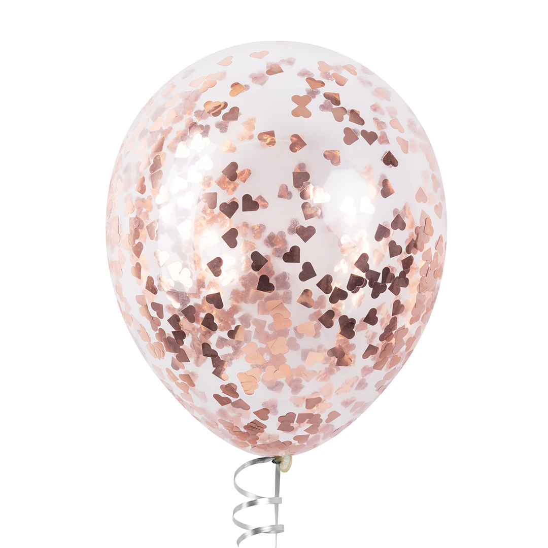 Конфетти фольга Сердце, Розовое Золото, Металлик, 1,5 см, 50 г.