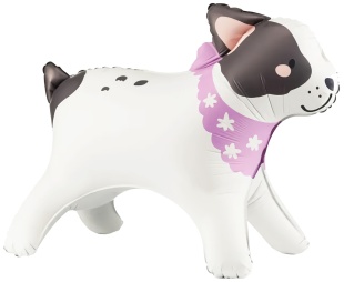 Шар (21''/53 см) Фигура 3D, Бульдог, 1 шт. в уп.