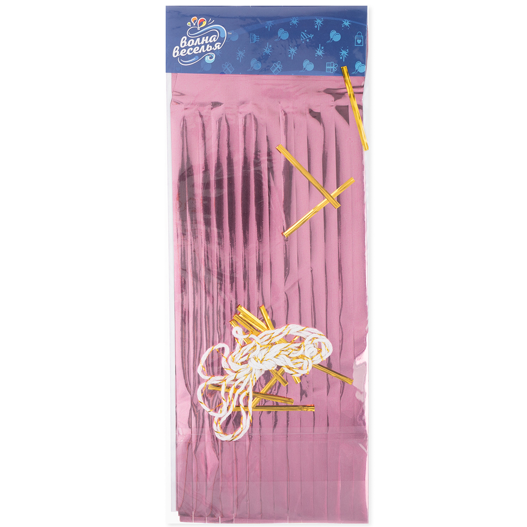 Гирлянда Тассел, Сиреневый, Металлик, 35*12 см, 12 листов.