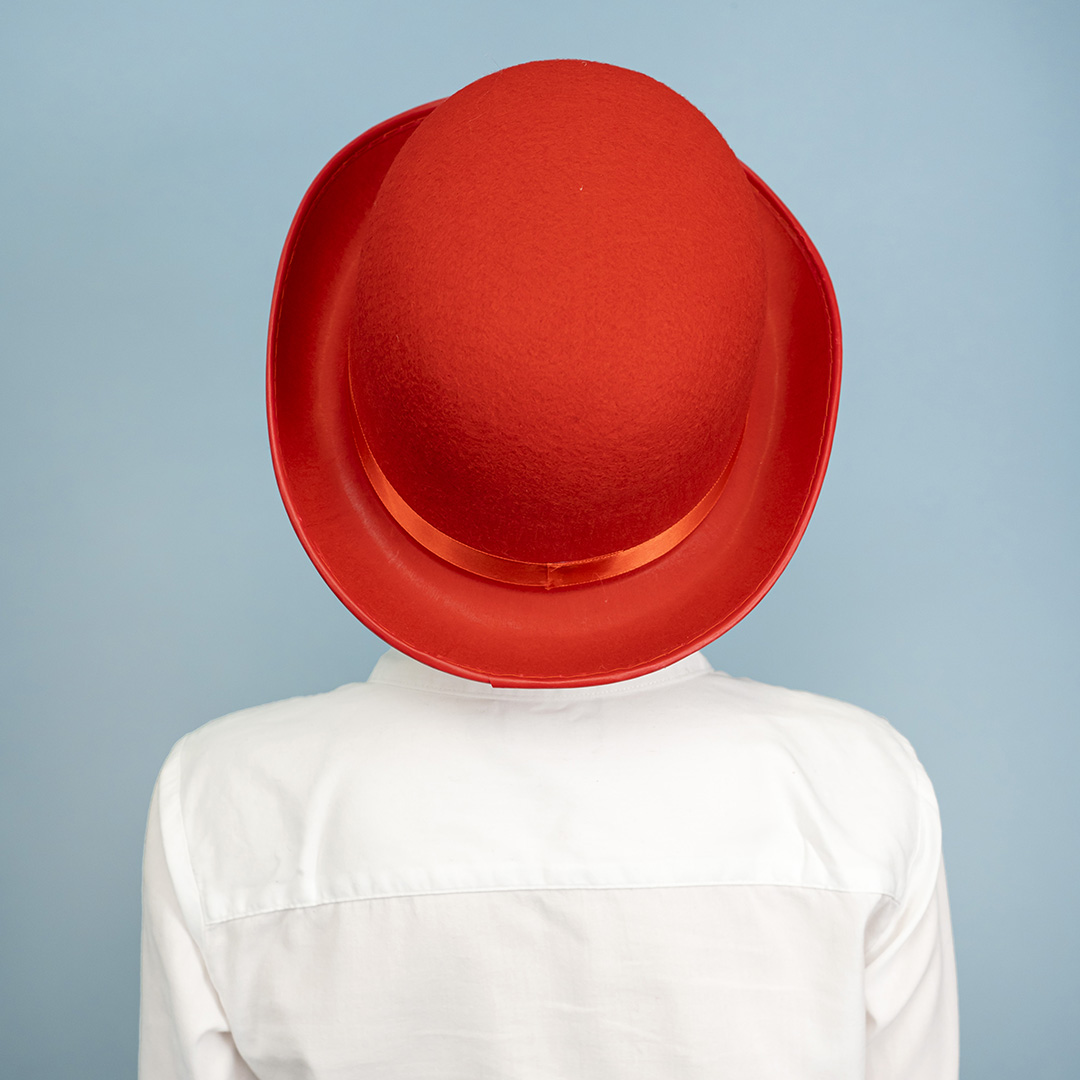 Шляпа Котелок, фетр, Красный, 56-58 разм., 1 шт. 