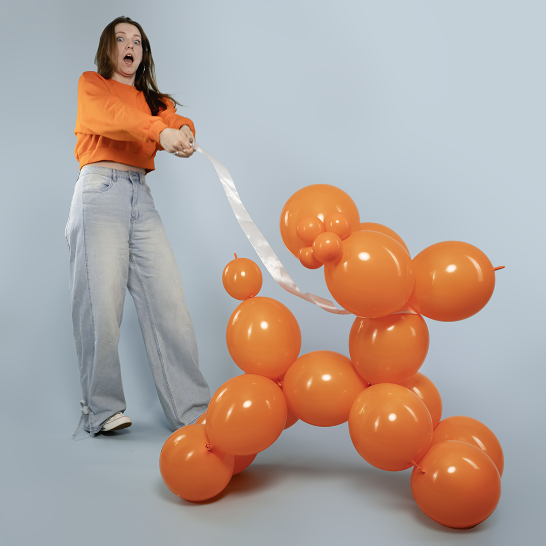 Шар (12''/30 см) Линколун, Оранжевый, пастель, 50 шт.