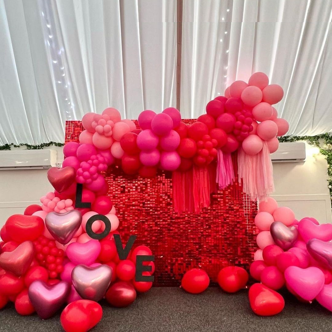 Шар (12''/30 см), Красный (015), пастель, 12 шт.