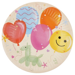 Тарелки (7''/18 см) Собачки из воздушных шаров, 6 шт.