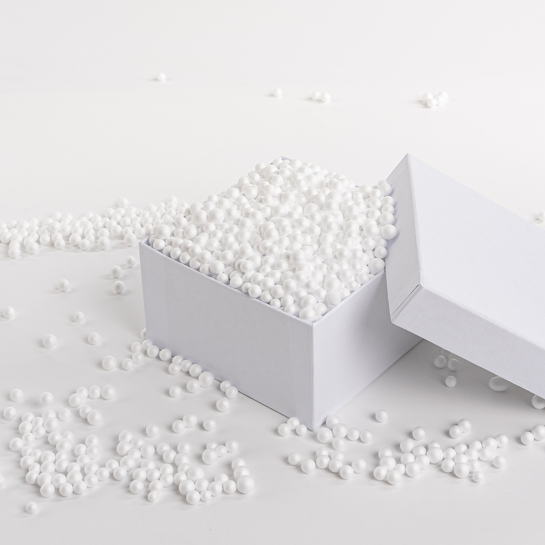 Шарики пенопласт, Белый, 6-8 мм, 10 гр.