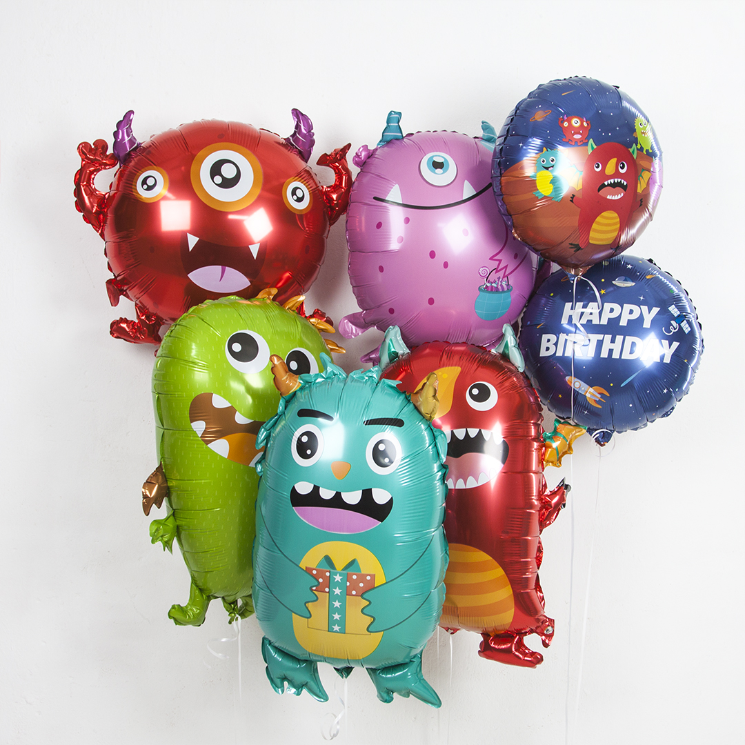 Шар (24''/61 см) Фигура, Монстрик Джуди, Розовый, 1 шт.