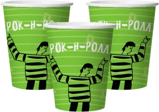 Стаканы (250 мл) Рок-н-ролл, 6 шт.