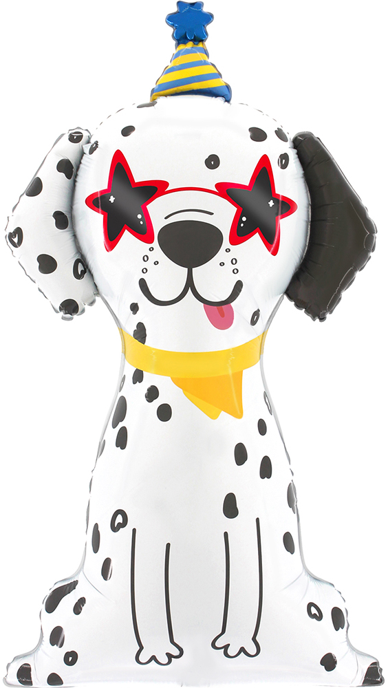 Шар (33''/84 см) Фигура, Далматинец в колпачке, 1 шт.