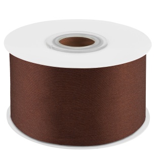 Лента атласная (3,8 см*22,85 м) Шоколадный, 1 шт.