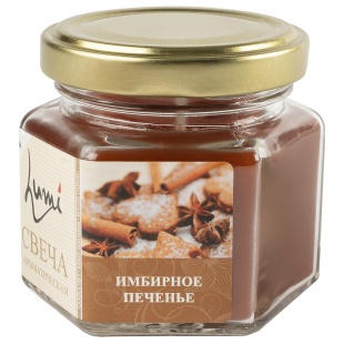 Свеча ароматическая, в банке, Имбирное печенье, 5*6 см, 1 шт.