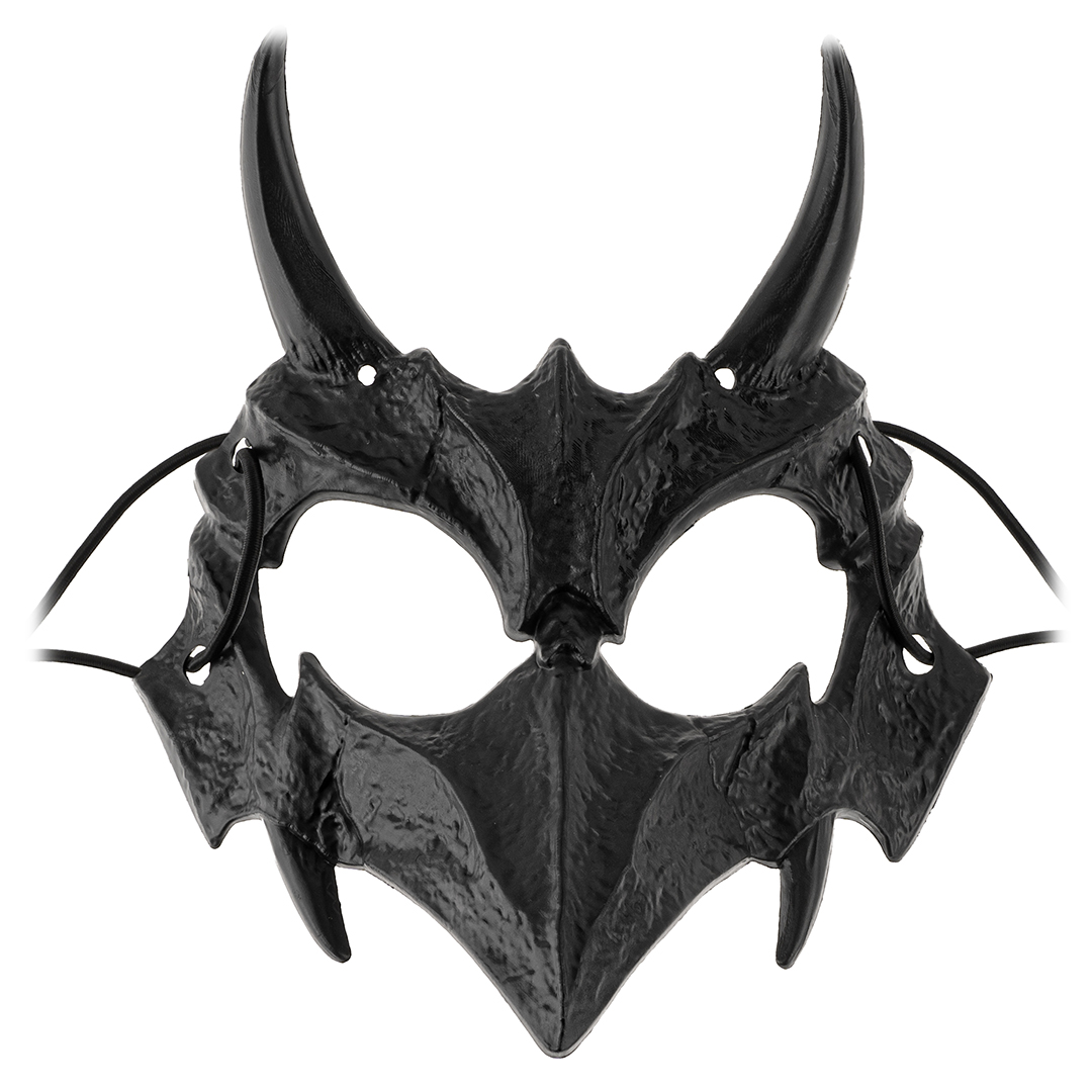 Карнавальная маска, Костяной демон, Черный, 18*20 см, 1 шт. 